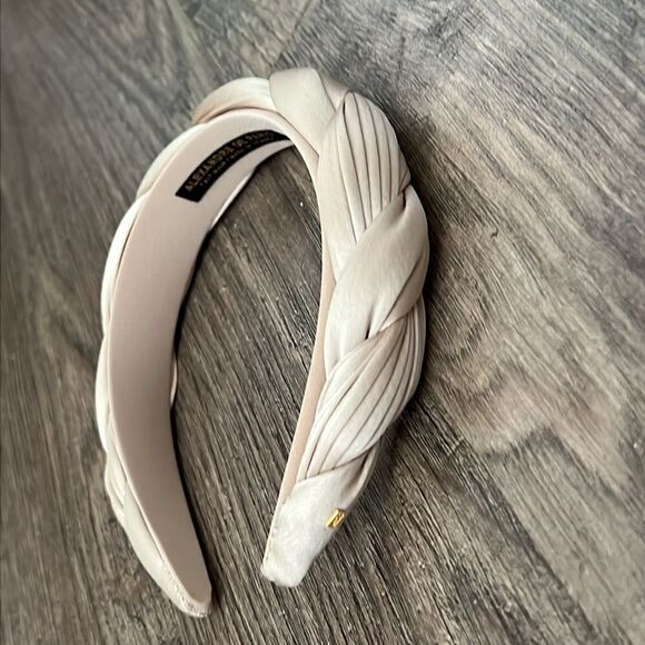 Alexandre de Paris Braided Woven Satin Headband